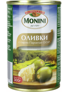 Оливки Monini с сыром пармезан, 300г
