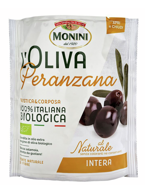 Маслины Monini Bio Peranzana с косточкой, 150г