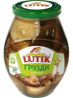 Грибы грузди Lutik Отборные, 580мл