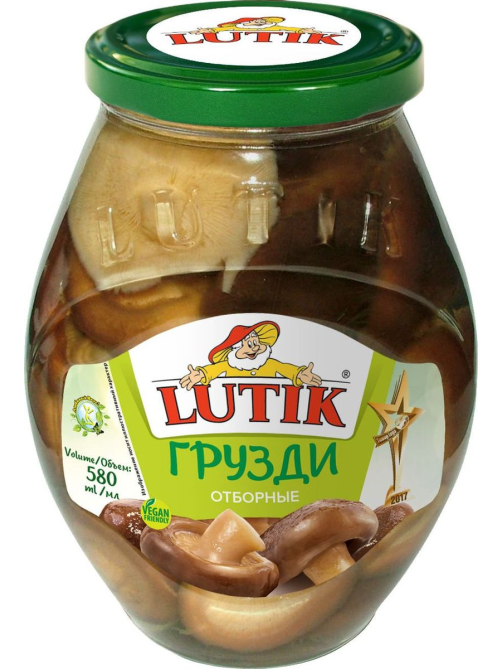 Грибы грузди Lutik Отборные, 580мл