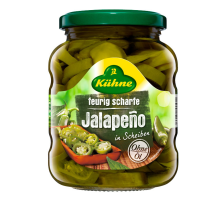 Перец Kuhne Халапеньо зеленый резаный, 330г