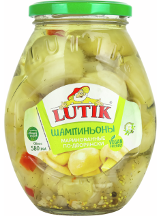 Шампиньоны Lutik маринованные по-дворянски, 580мл