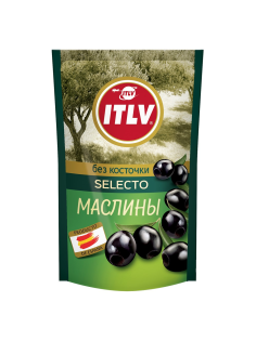 Маслины ITLV черные без косточки, 170г