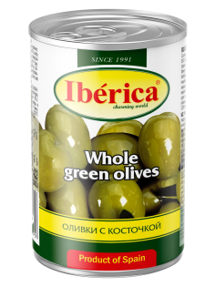 Оливки Iberica с косточкой, 420г