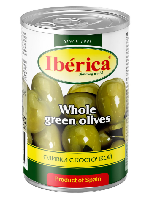 Оливки Iberica с косточкой, 420г