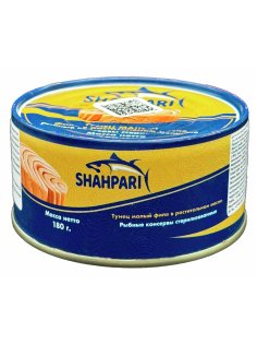 Тунец Shahpari малый филе в масле, 180г