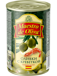 Оливки Maestro de oliva с креветками, 300г