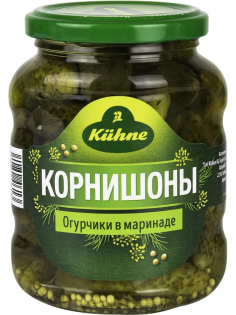 Огурцы маринованные Kuhne корнишоны, 330г