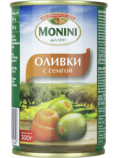 Оливки Monini с семгой, 300г