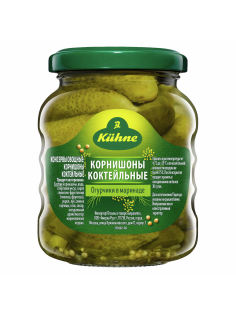 Корнишоны Kuhne коктейльные, 180г