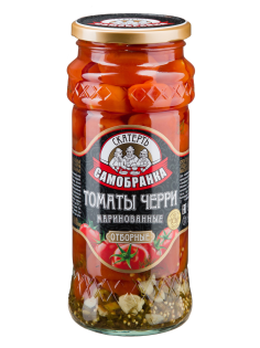 Томаты черри маринованные Скатерть-Самобранка Отборные, 550г