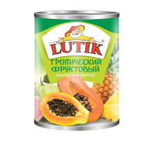 Коктейль фруктовый Lutik Тропический в сиропе, 580мл