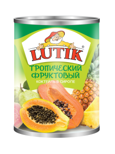 Коктейль фруктовый Lutik Тропический в сиропе, 580мл