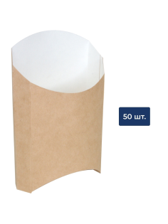 Коробка для картофеля фри Vip картонная 10 x 4.5 x 11см, 50шт