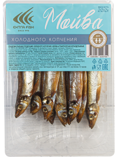 Мойва Экстра Фиш холодного копчения, 200г