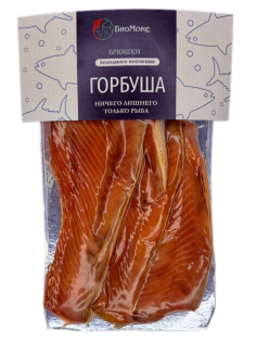 Горбуша Биоморе брюшки холодного копчения, 150г