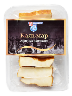 Кальмар Фландерр филе кусочки горячего копчения, 200г