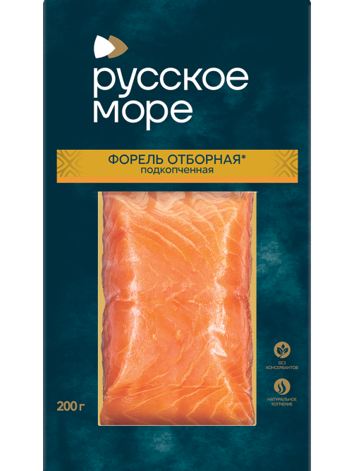 Форель Русское море подкопченная филе кусок, 200г
