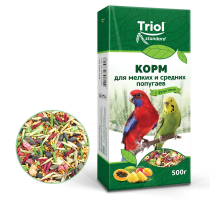 Корм Triol для попугаев с фруктами, 500г