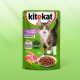 Корм влажный Kitekat соус для взрослых кошек с ягненком, 85г