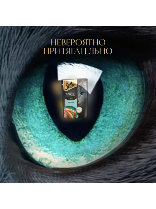 Корм влажный Sheba для взрослых кошек паштет-лосось, 75г