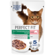 Корм влажный Perfect Fit для стерилизованных кошек лосось, 75г