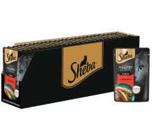 Корм влажный Sheba для кошек Нежный паштет в желе с говядиной, 75г x 28 шт