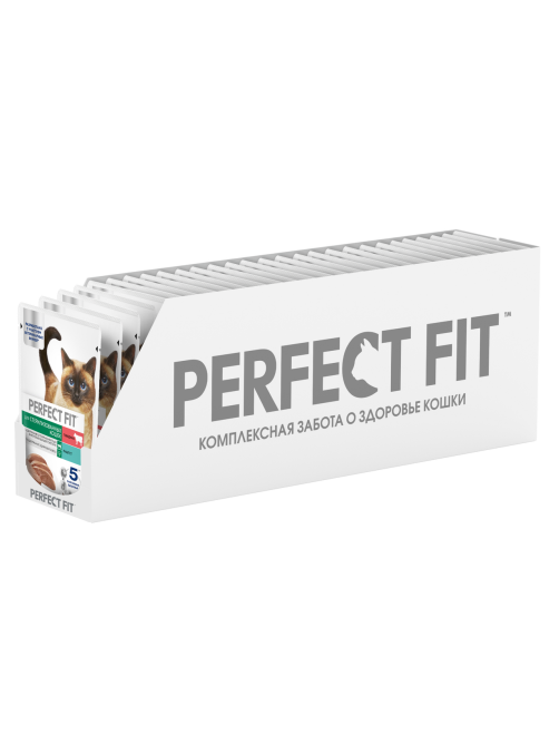 Корм влажный Perfect Fit паштет для стерилизованных кошек старше 7 лет говядина, 75г x 28 шт