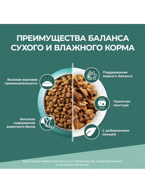 Корм сухой Purina One Природа Здоровья для стерилизованных кошек и кастрированных котов с говядиной, 680г