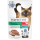 Корм влажный Perfect Fit паштет для стерилизованных кошек старше 7 лет говядина, 75г x 28 шт