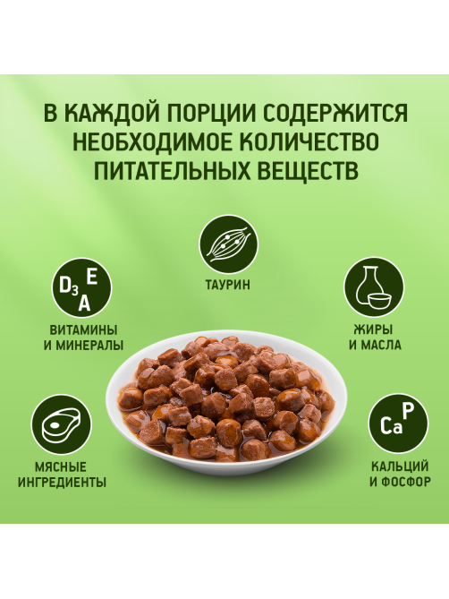 Корм влажный Kitekat соус для взрослых кошек с ягненком, 85г
