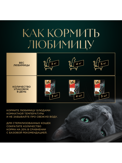 Корм влажный Sheba для кошек Ломтики в соусе с говядиной, 75г