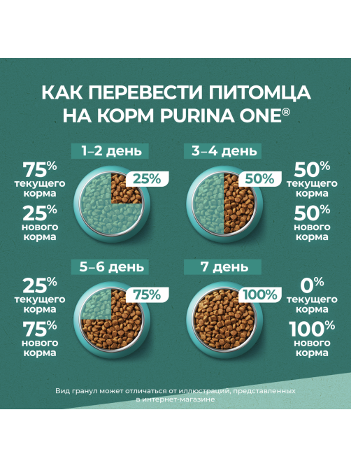 Корм сухой Purina One Природа Здоровья для стерилизованных кошек и кастрированных котов с говядиной, 680г