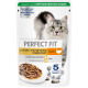 Корм влажный Perfect Fit для кошек с чувствительным пищеварением индейка, 75г