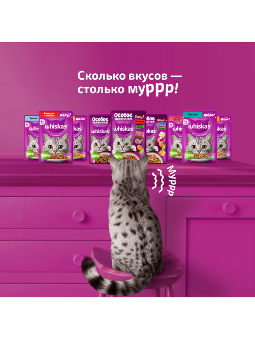 Корм влажный Whiskas для кошек говядина-язык-овощи рагу, 75г