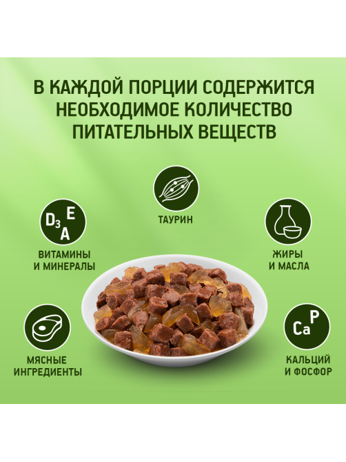 Корм влажный Kitekat для взрослых кошек с говядиной в желе, 85г