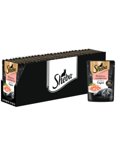 Корм влажный Sheba для кошек Ломтики в соусе с форелью и креветками, 75г x 28 шт