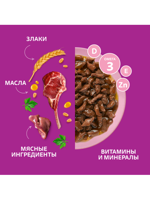 Корм влажный Whiskas рагу для котят до 12 месяцев с ягненком, 75г x 28 шт