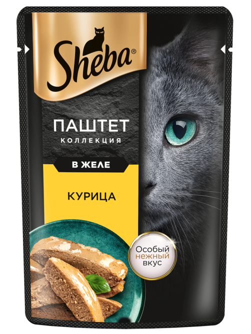 Корм влажный Sheba для кошек с курицей, 75г