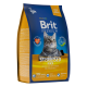 Корм сухой Brit Premium для стерилизованных кошек утка-курица, 800г