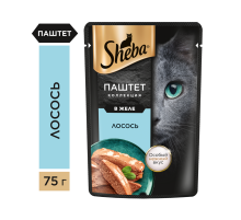 Корм влажный Sheba для взрослых кошек паштет-лосось, 75г