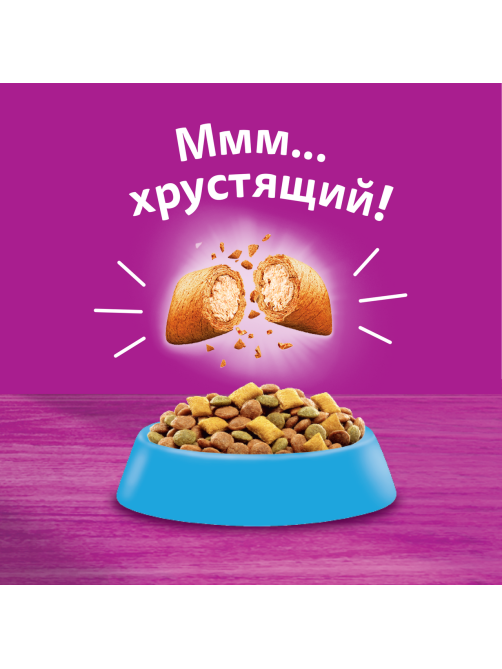 Сухой корм Whiskas для кошек лосось, 1.3кг