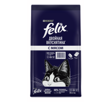 Корм сухой Felix Двойная вкуснятина для взрослых кошек с мясом, 10кг