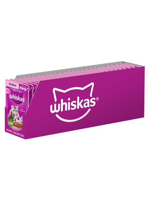 Корм влажный Whiskas рагу для котят до 12 месяцев с ягненком, 75г x 28 шт