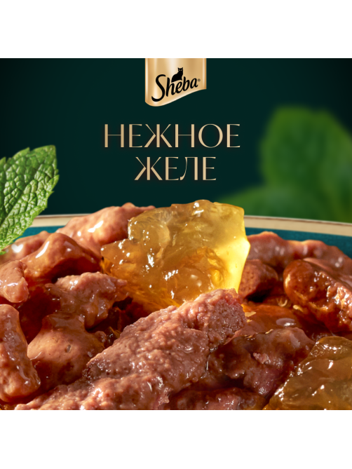 Корм влажный Sheba для кошек Ломтики в желе с курицей, 75г