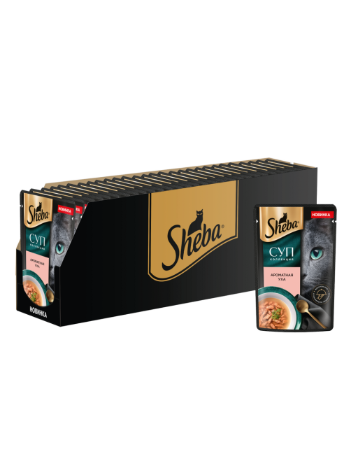 Суп для взрослых кошек Sheba ароматная уха, 70г