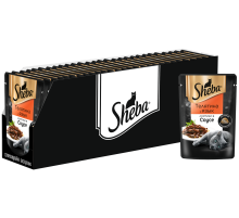 Корм влажный Sheba для кошек Ломтики в соусе с телятиной и языком, 75г x 28 шт