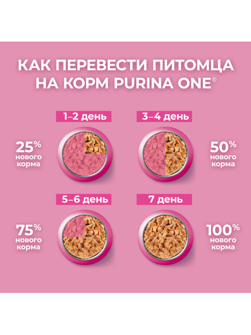 Корм влажный Purina One для котят с курицей и морковью, 75г