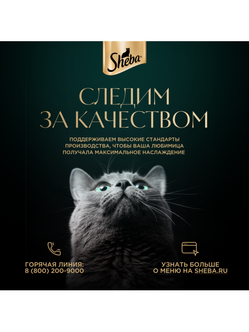Суп для взрослых кошек Sheba классический куриный, 70г