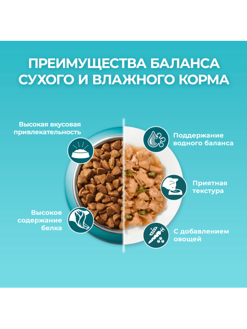 Корм влажный Purina One для стерилизованных кошек с курицей и зеленой фасолью, 75г